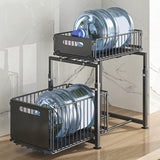 Pull-Out under Sink Storage Rack – 2-Tier Sliding Basket Organizer for Kitchen, Bathroom, Pantry & Household Storage.