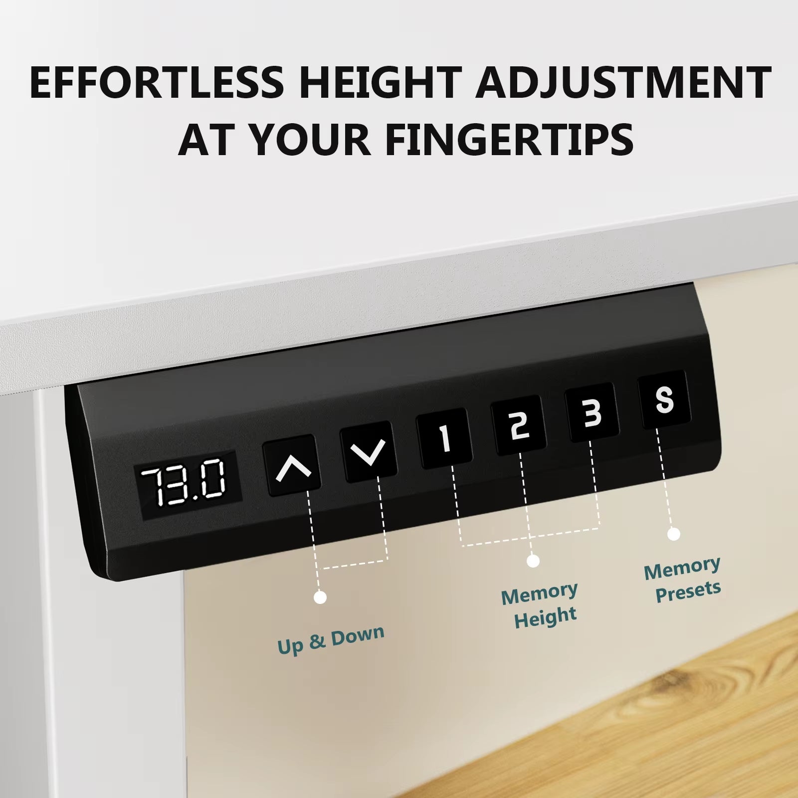 MCQ Electric 63"x24" Ergonomic Height Adjustable Standing Desk for Home Office and Gaming Workstation