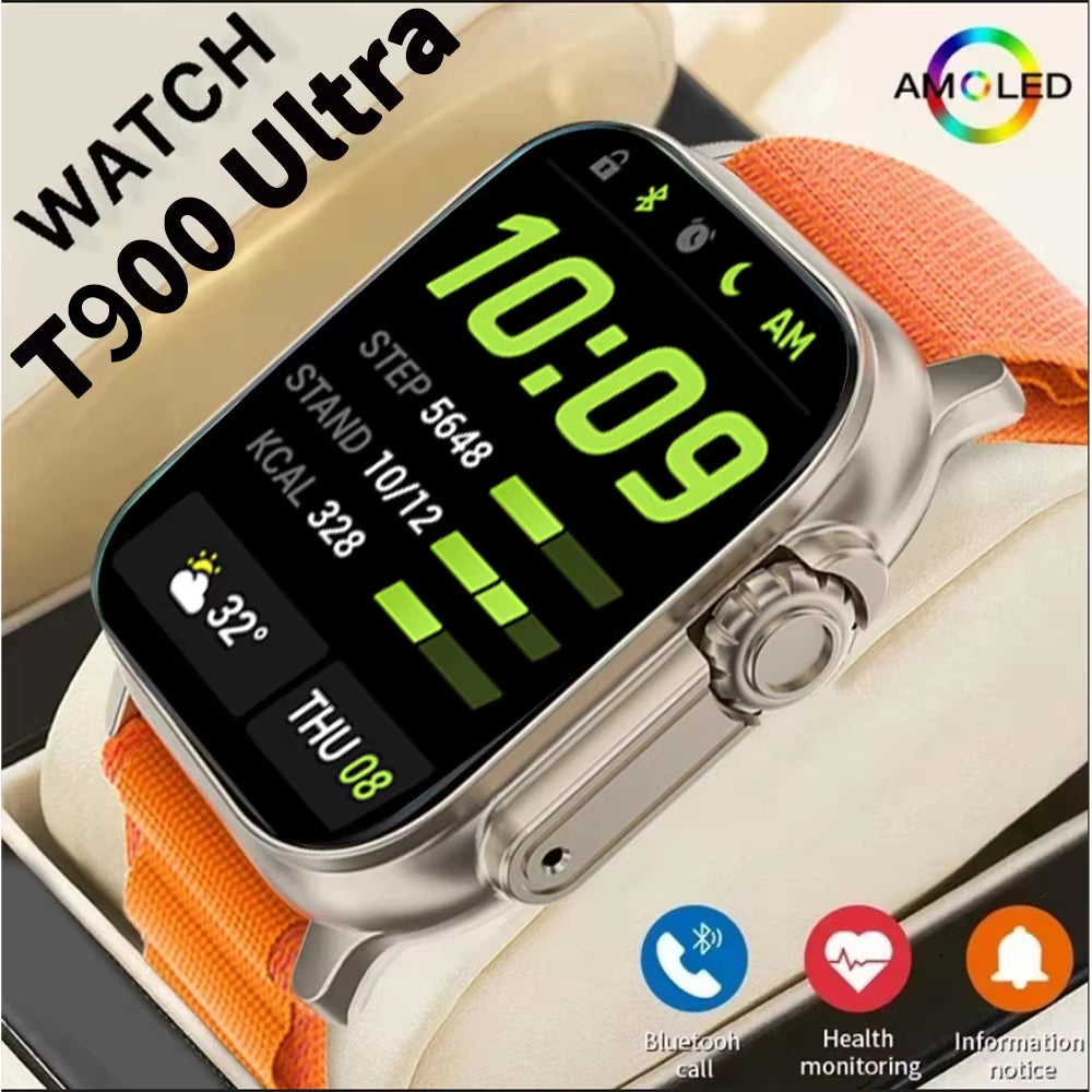 2025 Newest Smartwatch Bluetooth Voice Call Heart Rate Monitor Sports Bracelet for Android IOS Smartwatch Gift