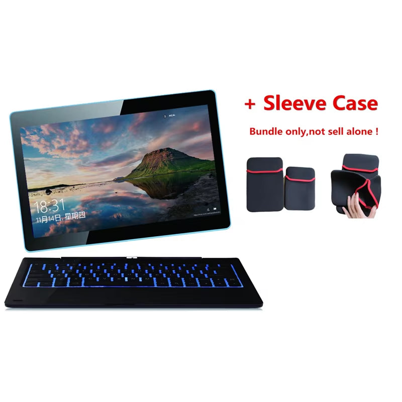 11.6-Inch Windows 10 2-in-1 Tablet PC with Docking Keyboard, 2GB DDR RAM, 64GB Storage, Z3735G Quad-Core CPU, 1366x768 IPS Display, Dual Cameras