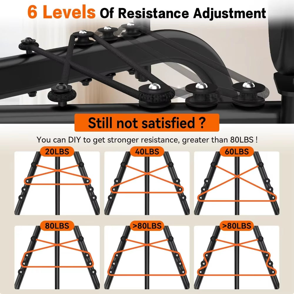 ERGOLIFE 6 Resistances Hip Abduction Machine for Home Office Inner Thigh Exercise Equipment Glute Training Machine