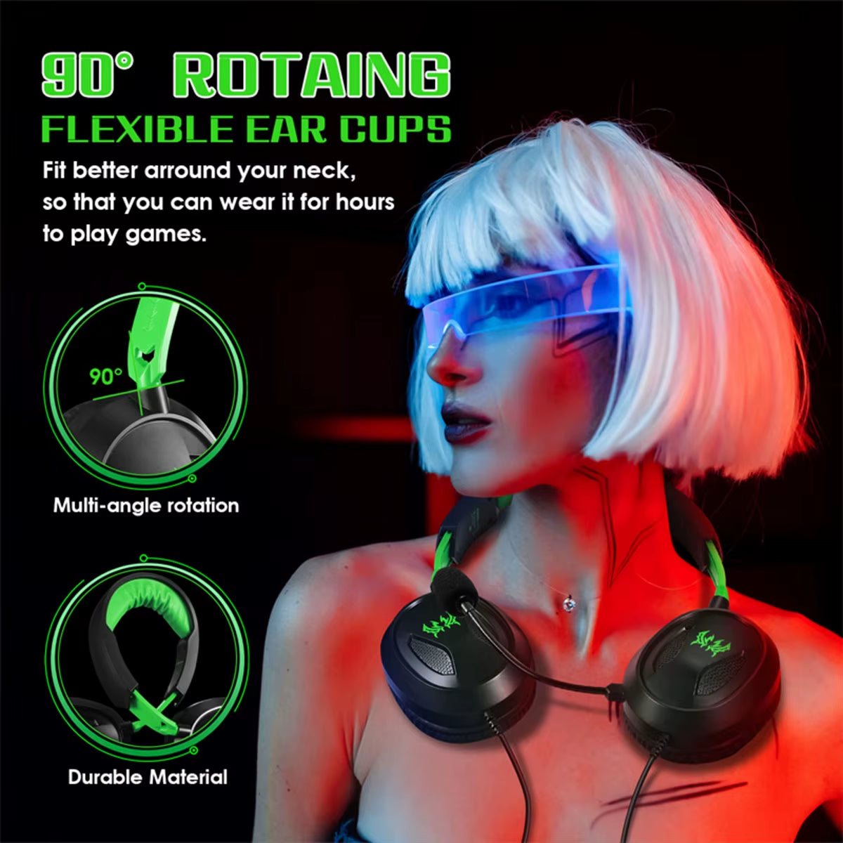 G3100 Wired Earphones Gaming Headset with Mic Noise Canceling Stereo Sound Headset Game Headphones for PC Computer Laptop Gamer