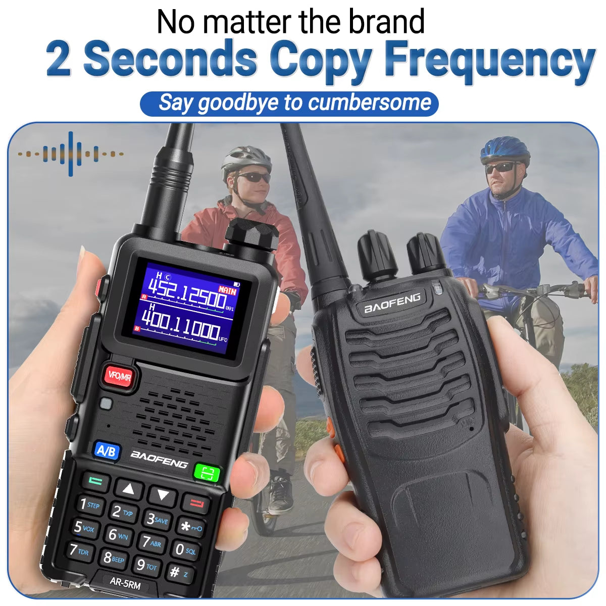 5RM Multi Band Walkie Talkie 10W Wireless Copy Frequency Type-C Charger 999CH NOAA K5 plus for UV-5R UV-5RH Ham Radio