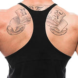 Plain Gym Fitness Bodybuilding Muscle Tank Tops Mens Running Sport Sleeveless Y-Back Vests Summer Cool Cotton Breathable Shirts