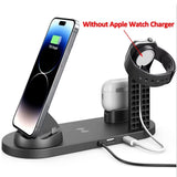 30W 6 in 1 Wireless Charger for  15 14 13 12 11 X Apple Watch Airpods Fast Charging Dock Station for Android Samsung