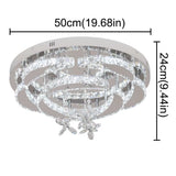 Luxury K9 Crystal Chandelier Modern Ceiling Lamp Led Living Dining Room Decor Pendant Light Dimmable Lustre Home Decor Fixture