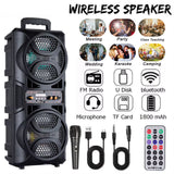 3000W Portable Bluetooth Speaker Subwoofer Heavy Bass Sound System Party DJ Karaoke Remote &MIC