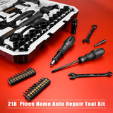218-Piece Professional Hand Tool Kit for Home and Auto Repair
