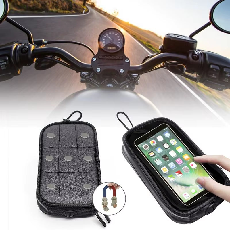 Universal Motorcycle Fuel Tank Bag Magnetic Fuel Tank Waterproof Transparent Bag Mobile Phone Seat Bag Cell Phone Holder Pouch