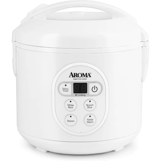 8-Cup Cooked / 4-Cup (Uncooked) Digital Rice Cooker and Food Steamer with Multiple Cooking Functions for Home Use Ideal for Hea