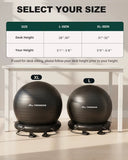 Trideer Ball Chair - Yoga Ball with Base & Bands for Home Gym Workout