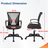 Ergonomic Mid Back Mesh Office Chair with Lumbar Support and Armrests