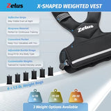 Weighted Vest for Men and Women 4-10Lb 11-20Lb 20-32Lb Adjustable Body Weight Vest with 6 Ironsand Weights for Home Workouts Bl