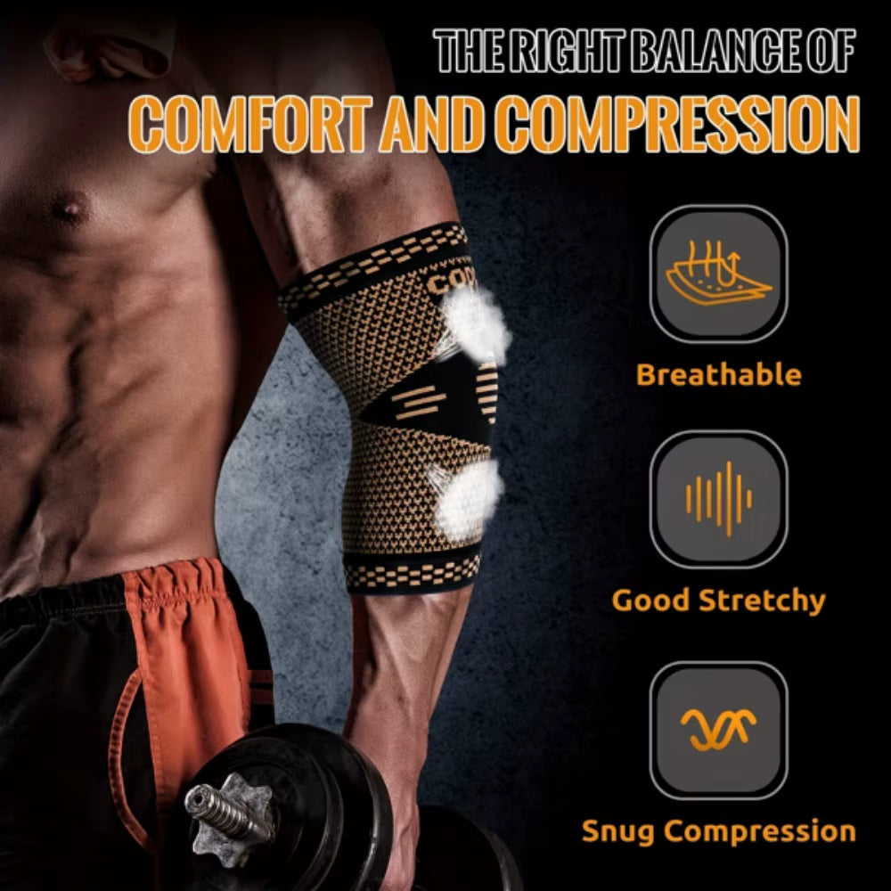 1 Pair Elbow Compression Sleeves Support for Prevention and Recovery of Tendinitis Suitable for Gym Weightlifting Tennis Cycling