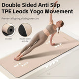 8Mm Thick TPE Yoga Mat, Non-Slip & Odorless, for Yoga Pilates Home Workouts with Strap