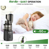 Slow Masticating Cold Press Juicer: 200W Juicer for Vegetables and Fruit