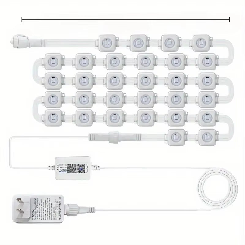 Eaves Lights Permanent Outdoor LED Light String Strip APP Smart Dly Auto Scene Lighting Effects Christmas Holidays Decor