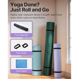 YOTTOY Large Yoga Mat (75 * 52 * 1/2Inch),Extra Wide TPE Exercise Mat,Non-Slip Workout Mat for Pilates