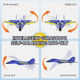 Dwi RC Foam Aircraft Plane 2.4G Radio Control Glider Remote Control Fighter Cool Lighting Plane Glider Airplane Foam Boy Toy Gif