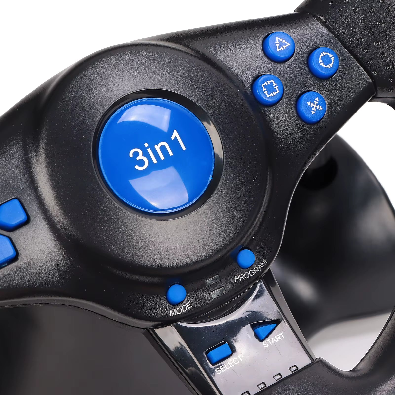 PC Gaming Racing Wheel Gaming Steering Wheel 180 Degree Rotation Multifunctional 3 in 1 Game Racing Wheel with Pedals for PC