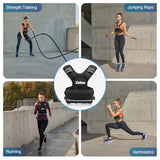 Weighted Vest for Men and Women 4-10Lb 11-20Lb 20-32Lb Adjustable Body Weight Vest with 6 Ironsand Weights for Home Workouts Bl