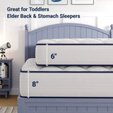6 Inch Twin Mattress, Foam and Spring Hybrid Mattresses in a Box, Medium Soft, Breathable Fabric Amp Adaptive Support, Certipuru