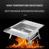 IGT Outdoor Stainless Steel Folding Barbecue Charcoal Grills Portable Camping Small Barbecue Oven Wild Journey