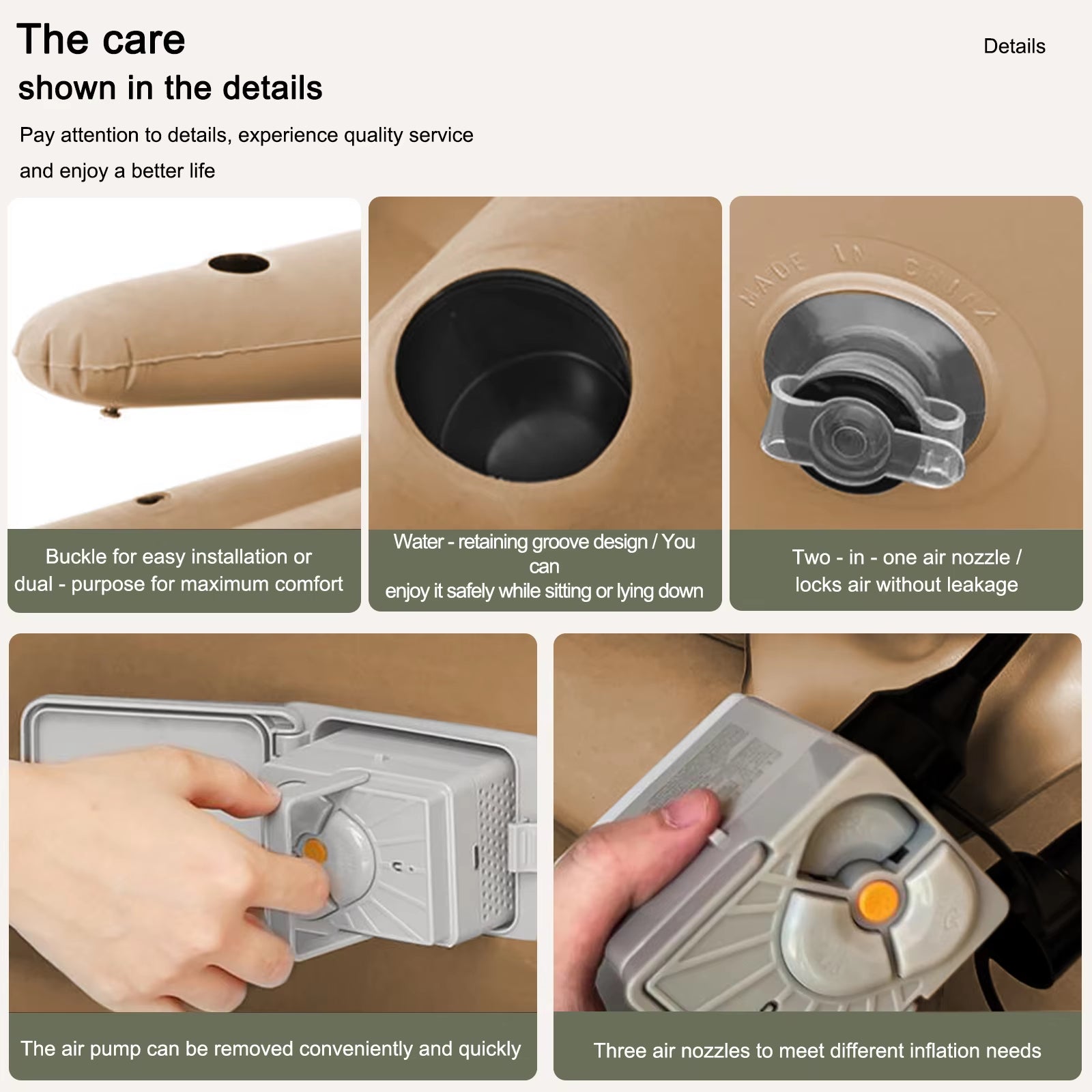 203X152X48Cm Automatic Inflatable Mattress Home Outdoor Camping Rest Sleeping Bed Portable Folding Lazy Sofa Mat Car Air Cushion