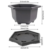 Rectangular Bonsai Training Pots Plastic Flowerpot with Drainage Tray Succulent Plants Pot Bonsai Plants Growing Pots Home Decor