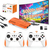 X10 Pro Retro Game Stick 4K Video Game Console 50000+ Games,51+Emulators,Hd Output 2 Wireless Controllers,Plug and Play Computer