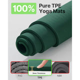 YOTTOY Large Yoga Mat (75 * 52 * 1/2Inch),Extra Wide TPE Exercise Mat,Non-Slip Workout Mat for Pilates
