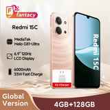 Redmi 15C Global Version 50MP Main Camera Mediatek Helio G81-Ultra 120Hz 6.9" Display 33W Charging 6000Mah Battery