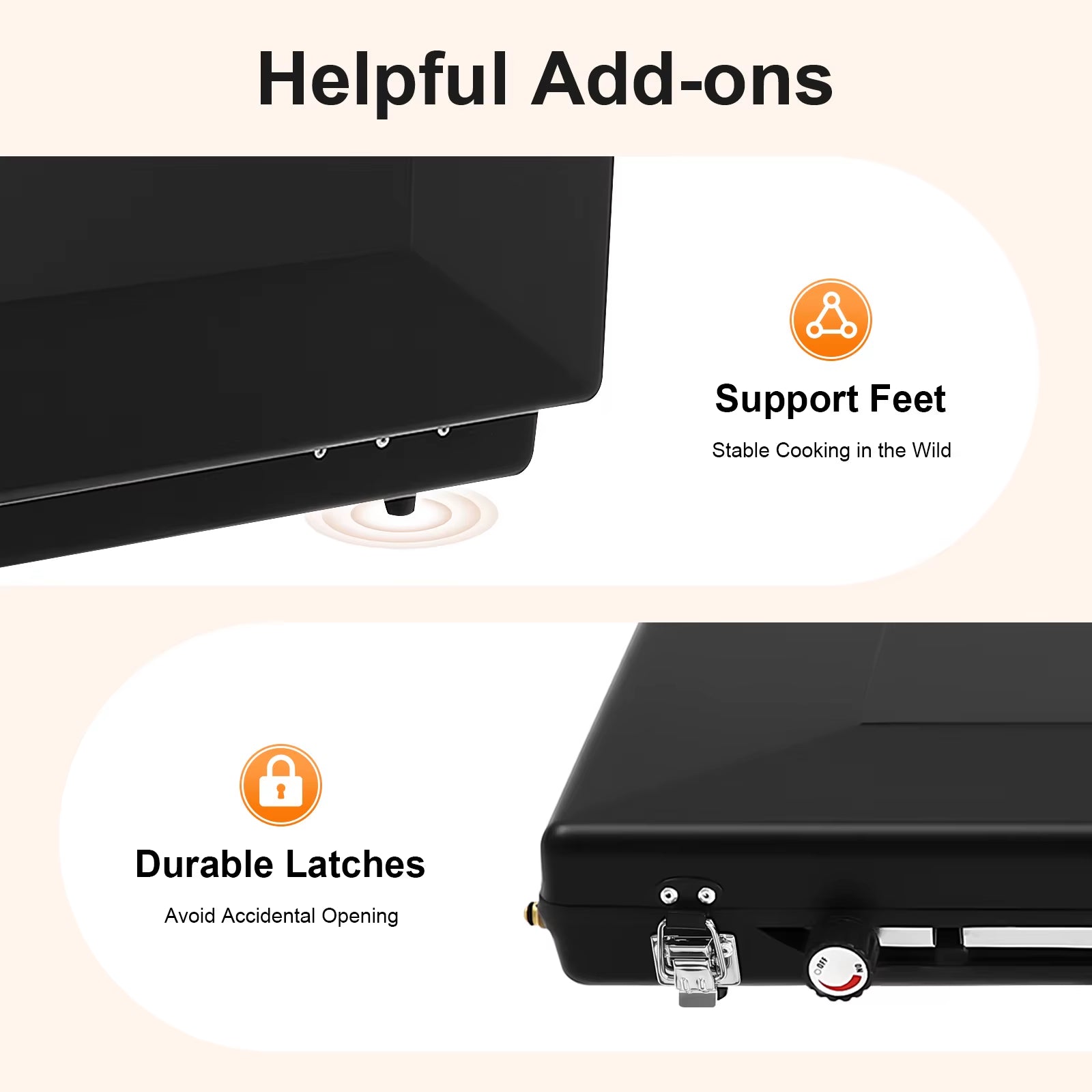 Portable Camping Stove 3-Burner Gas Stove Outdoor Cooking Stove Propane Butane Campfire Grill