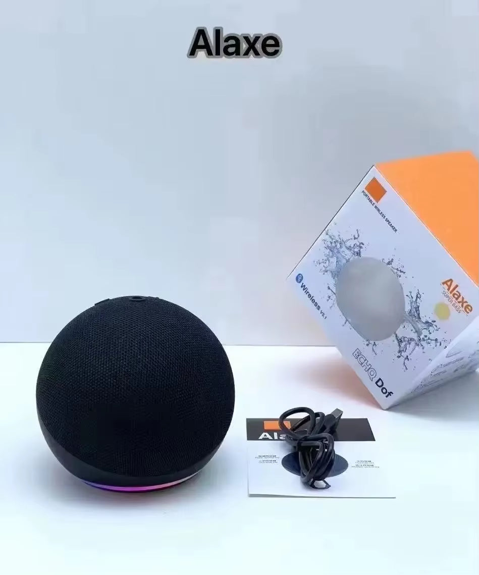 Alaxe Small Bluetooth Speaker Echo Dot 5Th Outdoor Wireless Bluetooth Generation Mini RGB Speaker Home Subwoofer