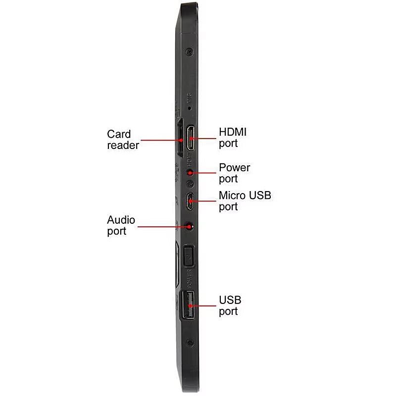 2025 RCT6513 11.6" MT8127 Quad-Core Android 6.0 Tablet with Wi-Fi, Bluetooth, Dual Cameras, 5000mAh Battery, and HDMI Port