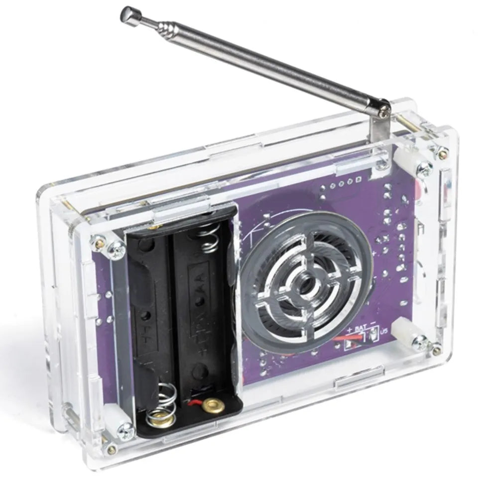 DIY FM Radio Electronic Kit Adjustable Frequency 87-108Mhz Digital Display DIY Soldering Project Practice Solder RDA5807S