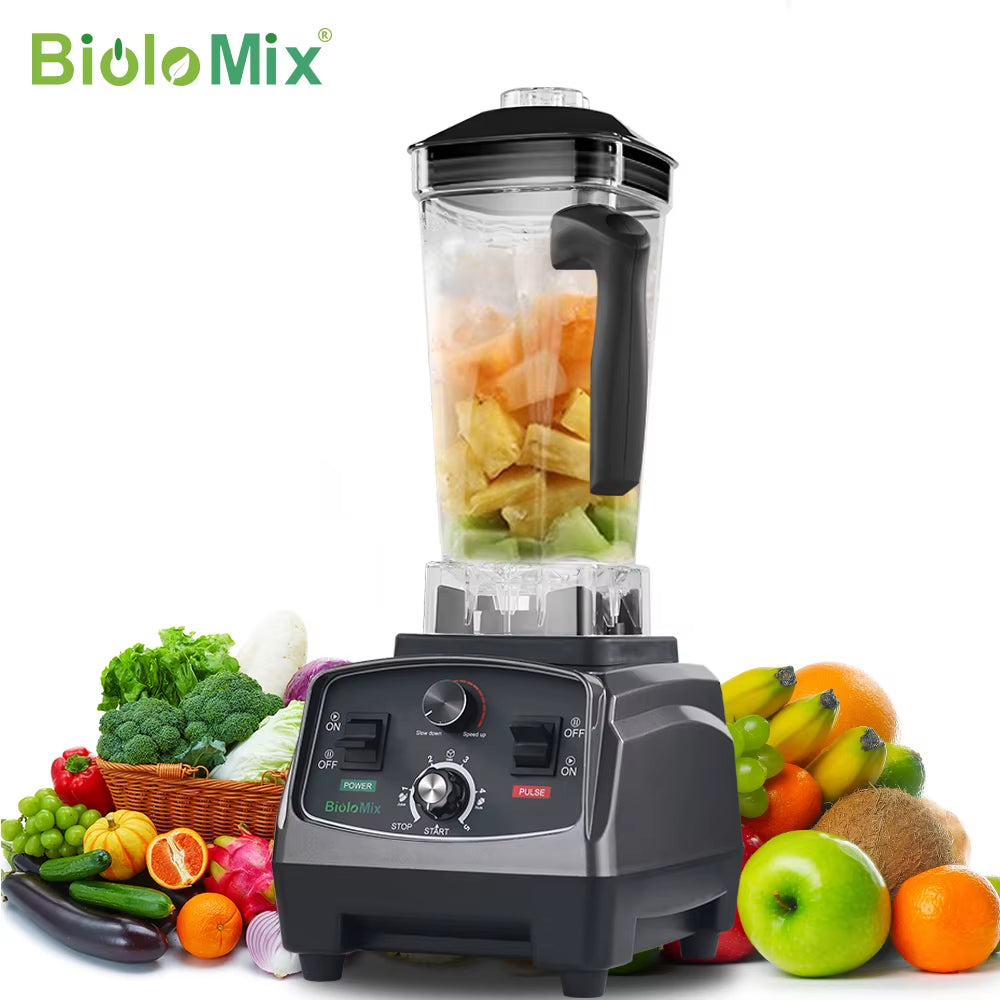 3HP 2200W Heavy Duty Commercial Grade Timer Blender Mixer Juicer Fruit Food Processor Ice Smoothies BPA Free 2L Jar
