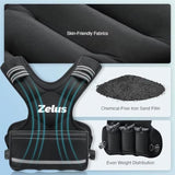 Weighted Vest for Men and Women 4-10Lb 11-20Lb 20-32Lb Adjustable Body Weight Vest with 6 Ironsand Weights for Home Workouts Bl
