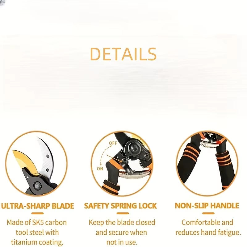 Toughbuilt Pruning Shears Garden Hand Tools Farming Scissors Fruit Picker Garden Pruner Gardening Shears Gardening Tools