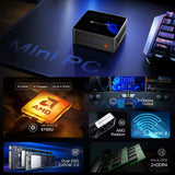 MLLSE G1 Pro Mini PC  Ryzen7 5700U DDR4 16GB RAM 512GB SSD Wifi6 BT5.2 Windows 11 Pro Mini Desktop Computer Gaming Work