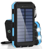 New Solar Power Bank 100000Mah Portable Charging Powerbank External Battery Charger Strong Light LDE Light for All Smartphones
