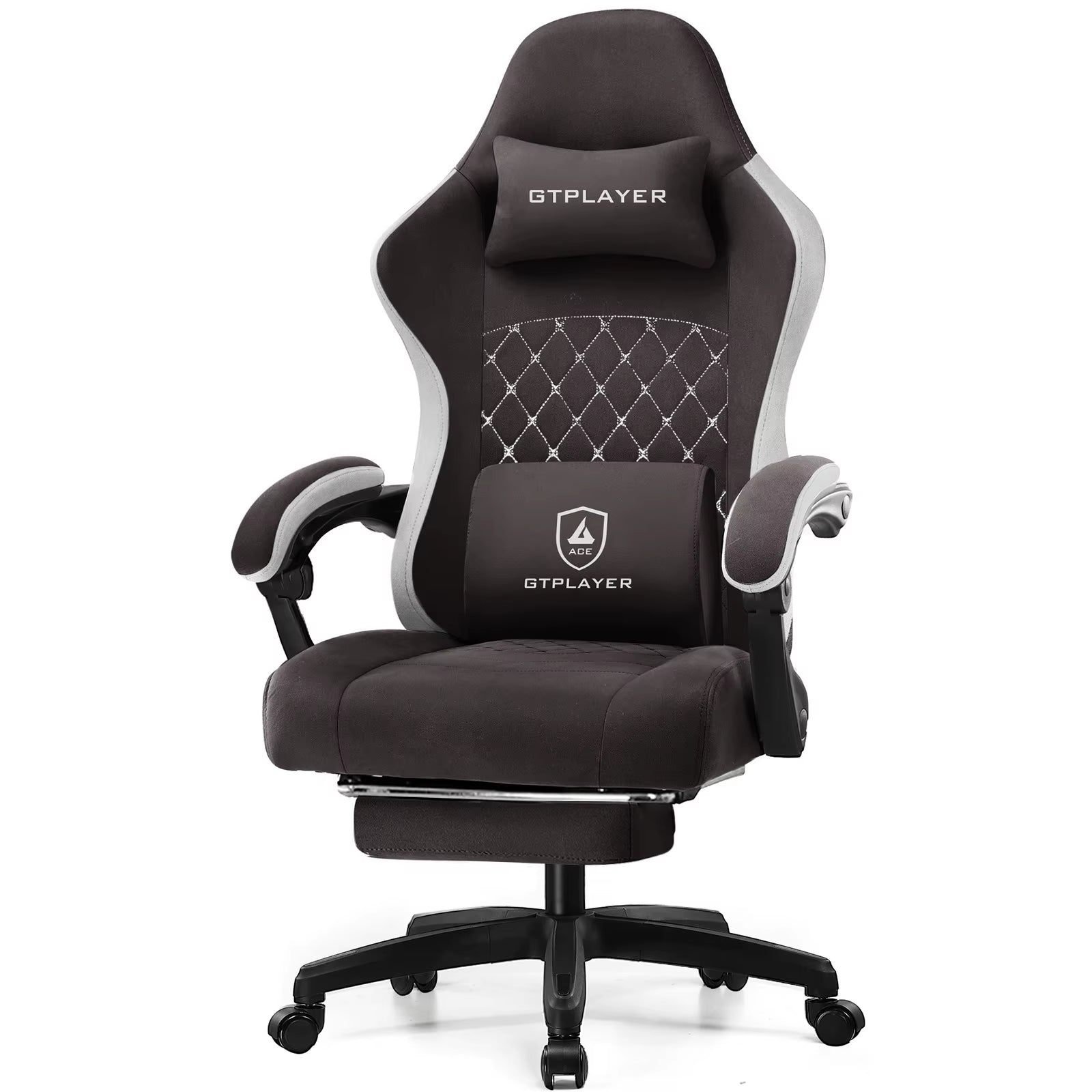 Ergonomic Gaming Chair with Pocket Spring Cushion, Adjustable Linkage Armrests, Footrest, and Lumbar Support