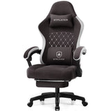 Ergonomic Gaming Chair with Pocket Spring Cushion, Adjustable Linkage Armrests, Footrest, and Lumbar Support