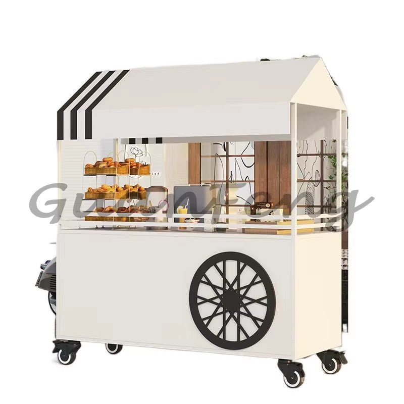 Stall Trolley Mobile Stall Snack Cart Display Stand Night Market Float Outdoor Market Stall
