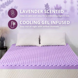3 Inch Queen Size Memory Foam Mattress Topper with Lavender Scent and Pure Relief, 60X80