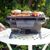 Ironmaster Hibachi Grill, Pre-Seasoned Cast Iron Charcoal Grill with 2 Heights & Air Control, Portable