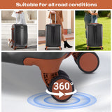 3Pcs Luggage Set Carry on Suitcase with Toiletry Bag Fitness Bag 20 Inch Suitcase with Spinner Wheel & TSA Lock for Business