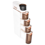 4-Drawer Slim Bathroom Storage Cart Mobile Freestanding PP Organizer White Tawny for Home Office Dorm