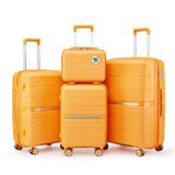 Luggage Sets 4 Piece PP Lightweight & Durable Expandable Suitcase for Travel School and Business Trip