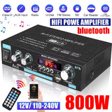 AK35 400W+400W 110-240V Mini Digital Home Car Audio Amplifier Car Subwoofer Amplifier Hifi Stereo Bass Power Bluetooth Speaker